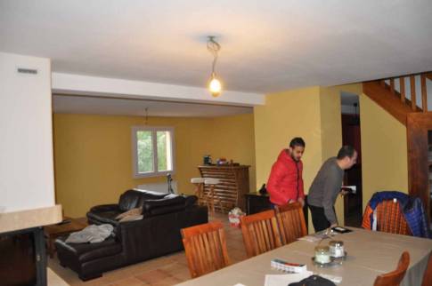 Ancien salon avant travaux de rénovation intérieure de maison - Evry-Grégy-sur-Yerres 77166