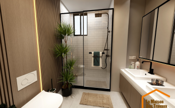 renovation d'une salle de bain contemporaine