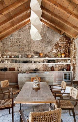 cuisine rénovée dans le style rustique