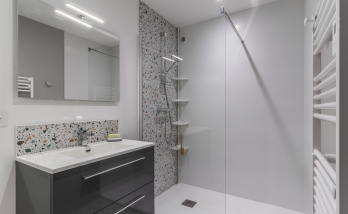 Création d'une salle de bain terrazzo à Nantes