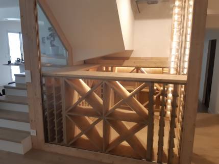 Aménagement d'une cave à vin sous l'escalier - Meximieux 01800