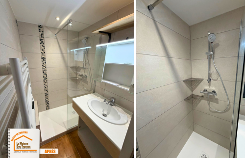  travaux salle de bains Sallanches, rénovation intérieure montagne, salle de bains fonctionnelle, courtier en travaux Haute-Savoie, rénovation maison Sallanches