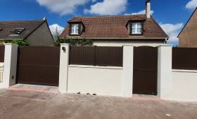 Rénovation extérieure avec nouveau portail, portillon et clôture - Brie-Comte-Robert 77170