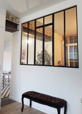 Verrière Passe-plat entre la cuisine et le salon