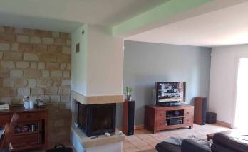 Nouvel aménagement de salon salle à manger dans une maison rénovée - Evry-Grégy-sur-Yerres 77166