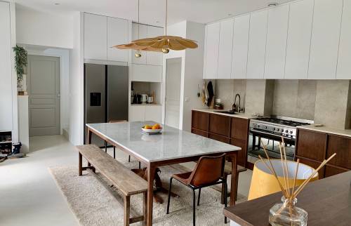 Cuisine dinatoire ouverte sur le salon - Houdan