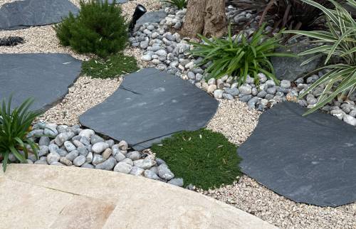 Détail de l'allée de jardin