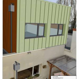 Surélévation / bardage zinc - Eric Maertens - La Maison Des Architectes