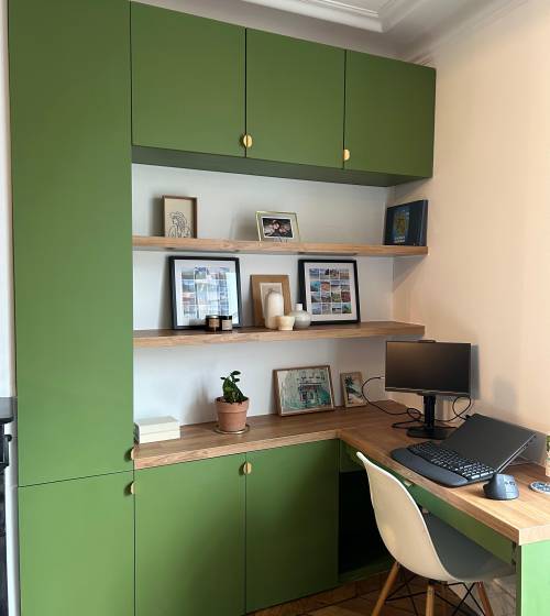 Création d’un coin bureau sur mesure à paris 17