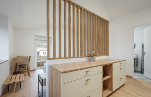 Création d'une suite parentale dans une surélévation à Vertou (44120) - meubles sur mesure pour le dressing