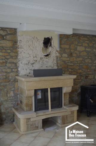 Rénovation de cheminée en cours à Vannes