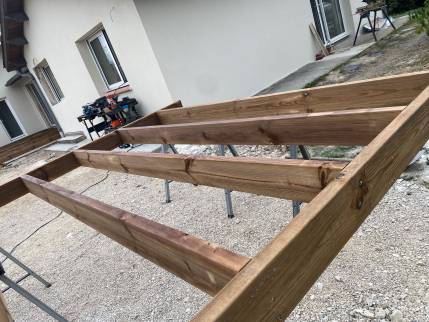 Construction de terrasse bois en cours - Montauban 82000