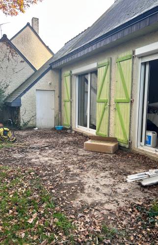 Dépose de la terrasse - Préparation pour nouvel aménagement extérieur