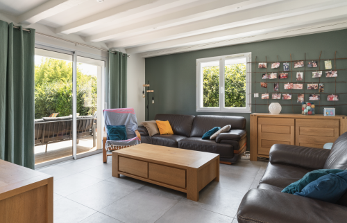 Vue salon intérieur - Extension pour réaliser un salon au Bignon