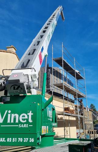 Surélévation en ossature bois à Vertou - travaux en cours