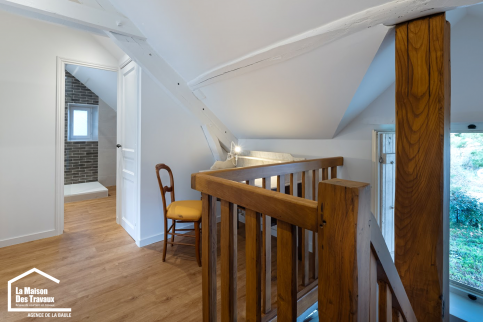 Palier sol PVC imitation parquet