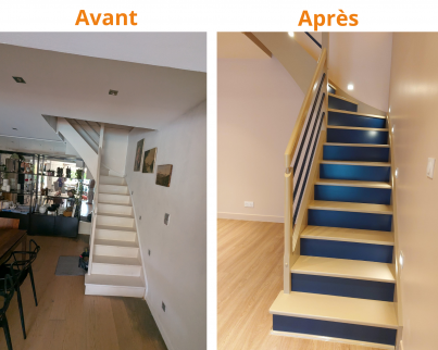 Rénovation escalier Orléans Sud