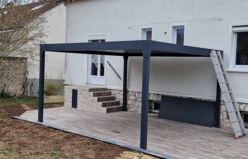 Création terrasse avec pergola