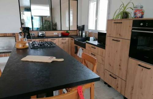 Vue sur l'évier "timbre office"