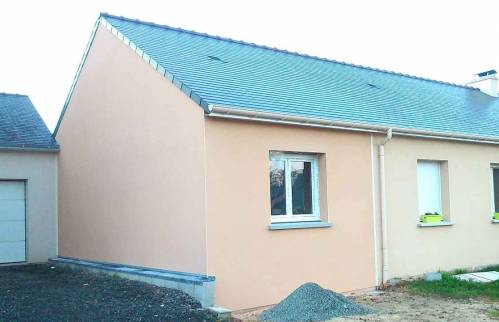 Extension Maison réalisée avec enduit teinté dans la masse