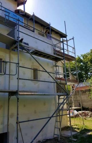 Travaux en cours - Isolation Thermique par l'Extérieur - ITE - Bron Lyon