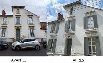  Façade avant de maison AVANT - APRES travaux de ravalement de façade - Nantes 44