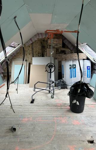 Installation du réseau électrique – Passage des câbles et gaines