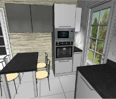 Modélisation en 3D pour une rénovation de cuisine - Brie-Comte-Robert 77170