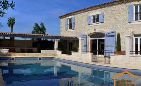 restauration de façade d'un mas