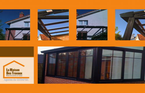 Structure de véranda près de Quimper : toiture vitrée et ossature robuste pour maximiser la luminosité et garantir un confort thermique optimal.