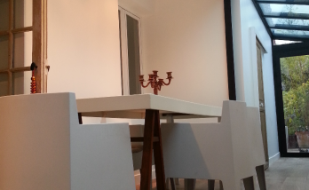 extension avec toit en verre à Pessac