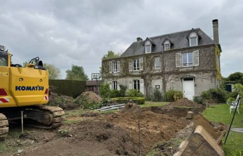Construction d'une piscine à St Gatien des Bois
