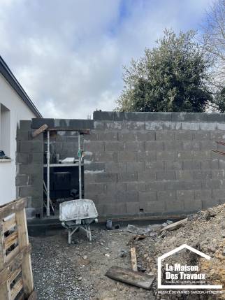 Maçonnerie construction de garage