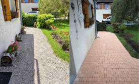 Avant après terrasse Bellevaux