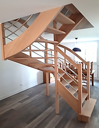 Escalier bois et métal