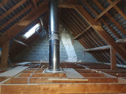 Avant les travaux : état des combles