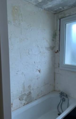 Salle de bain pendant les travaux