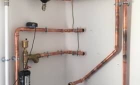 Circuit de plomberie en cuivre pour la pompe à chaleur - Nantes (44000)