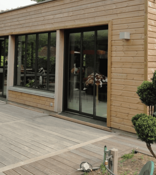 Extension latérale en bois à Brest