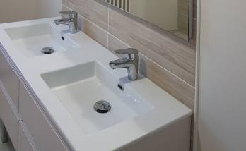 meuble double vasque, salle de bain rénovée