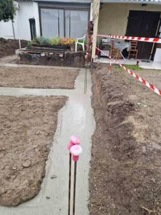 Fondations en béton pour la construction de garage - Montauban 82000