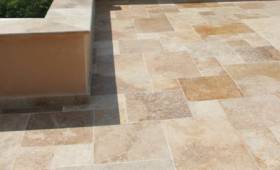 APRES Pose du travertin en Opus 3