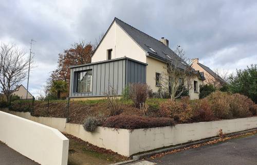 Vue final sur l’extension de la maison à Vitré