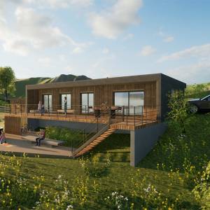 Maison d'hôte bois contemporaine Construction neuve à Gap - Morgane Ohanian - La Maison Des Architectes