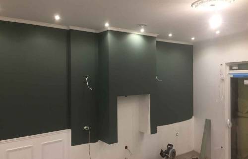 soubassement et peinture dans une cuisine - Paris