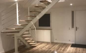 Installation escalier à limon central