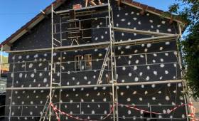 Pose des panneaux d'isolation