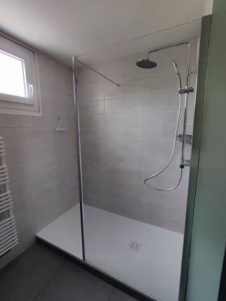 Pose receveur douche extra plat