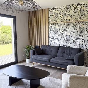 Aménagement salon chic à Pouilly-sur-Loire par Émilie GIOVANETTI