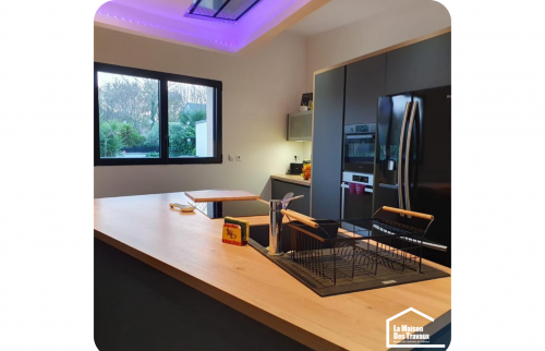 Plan de travail en bois 